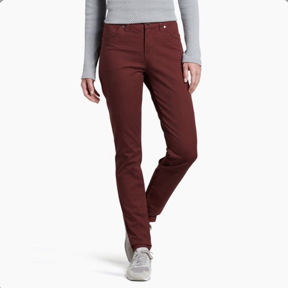 maroon skinny pants